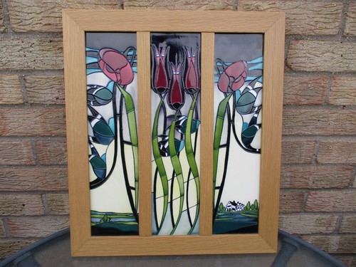 Moorcroft large triptych - moorcroft, .