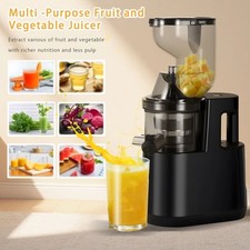 Electric Juicer Machine Juice Fruit Squeezer Slow Masticating Brush Pulp Cup UK