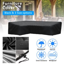 Waterproof L Shaped Garden Furniture Cover Heavy Duty Rattan Corner Outdoor Sofa