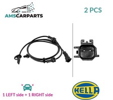 ABS WHEEL SPEED SENSOR PAIR FRONT 6PU 358 218-841 HELLA 2PCS NEW OE REPLACEMENT