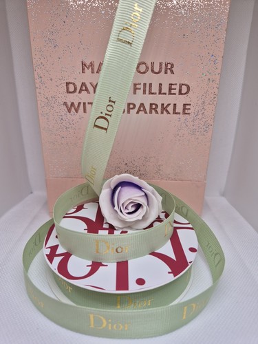 Mint green gold ribbon dior - gold,