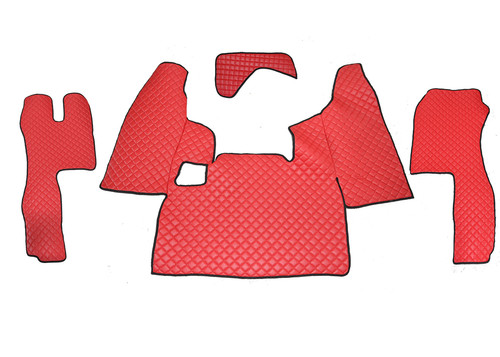 Red set eco - red, eco-leather