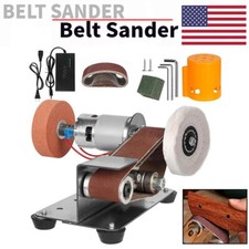 Mini Electric Belt Sander DIY Polishing Grinding Machine Cutter Edges Sharpener