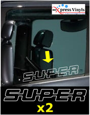 Scania style SUPER window decals x 2. scania truck cab stickers ANY COLOUR