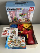 Picasso Tiles Engineering Construction Building Set. Used Complete. Damaged Box