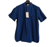 Fabindia Mens Indigo Dotted