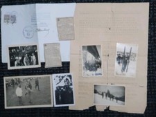 original german ww2 Bundle Typed Letter Photos ,death Notices ,birth Certificate