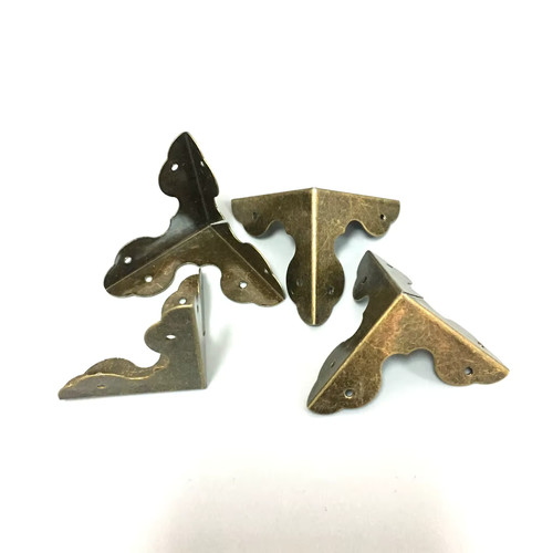 4pcs vintage brass black edge