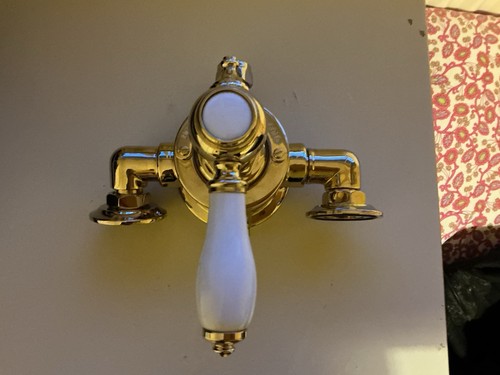 Antique gold shower - unit, wall