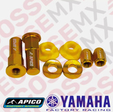 Yamaha YZ250F WR250F APICO Wheel Bling Kit Yellow Rim Lock Nuts Dust Caps