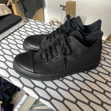 Rick Owens drkshdw Ramones Low Trainers Shoes Men’s UK 9 Triple Black