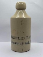 old stoneware advertising bottle, Ainsworth & sons Special Black Dye