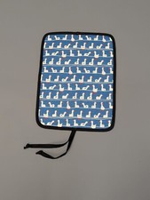 Pair of Rayburn 200 300 400 Hob Lid Mat Pad Hob Cover White Swan On Blue.. 