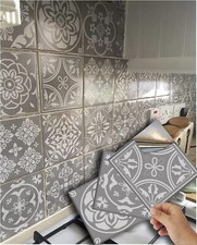 48 Grey Tile Stickers 4x4
