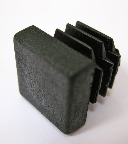 Square plastic black blanking - black,