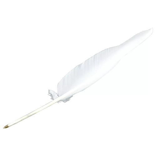White goose quill - white,