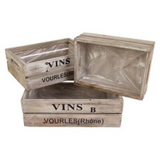 Decorative Wooden Crates Set