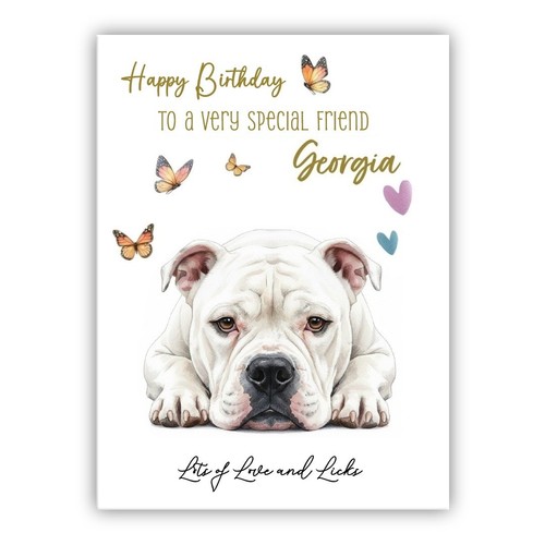 American bulldog personalised - american,