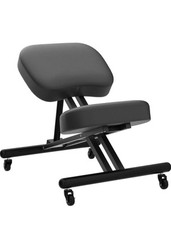 Ergonomic Kneeling Chair Adjustable Posture Chair Stool with Angled Seat Black