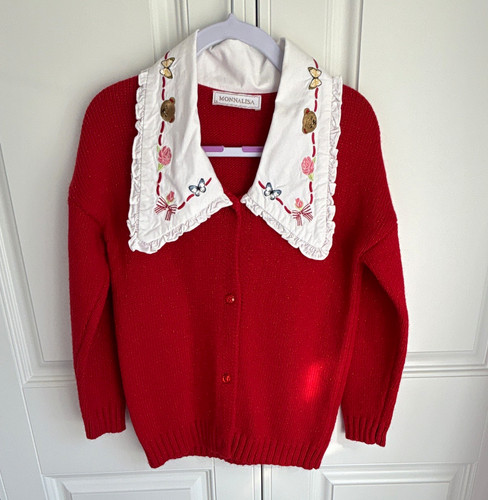 Monnalisa girls red knit - red,
