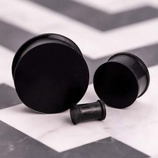 Black Solid Silicone Plug /
