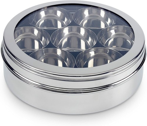 Authentic spice tin - tin, masala