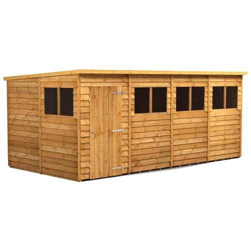 16x8 pent wooden garden shed - 16x8,