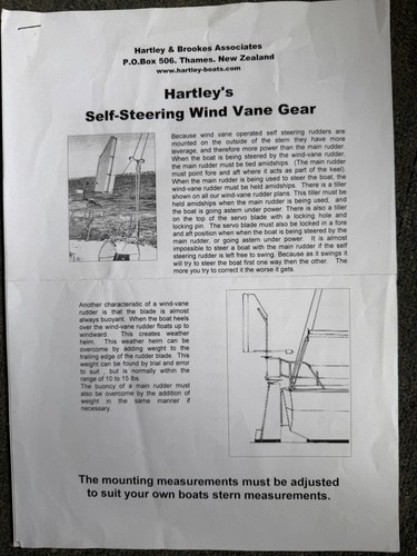 Self steering wind vane gear - wind,