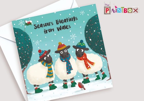Welsh woolies card - welsh,