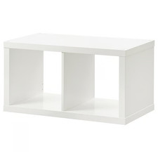 New IKEA KALLAX White Shelving Unit Cube Storage Bookcase Wall/Floor Mountable