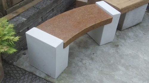 Piece concrete bench - piece,