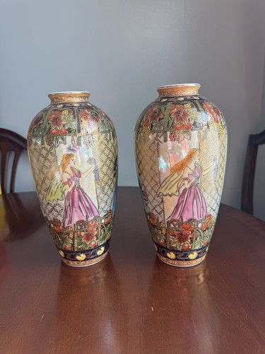 Japanese satsuma style vases - style,