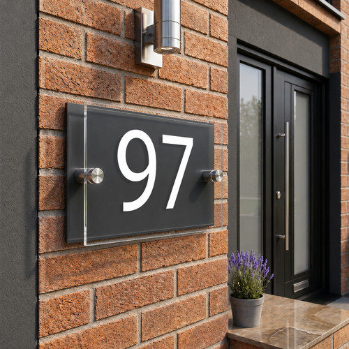 House number plaques - house,