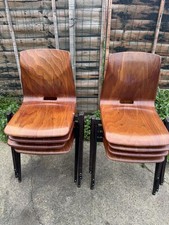 Vintage Galvanitas S22 Industrial Stackable Chairs30 Available Light &Dark Brown