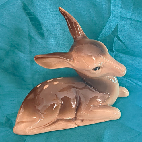 Deer fawn china figure vintage - deer,