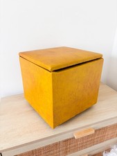 Vintage Faux Leather Cube