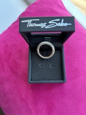 Tomas Sabo Sterling Silver Cubic Zirconia Band Ring Size M  Excellent Condition