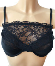Modesty Panel - Lace Bra Insert - Instant Camisole - Chest Cover Up - BLACK