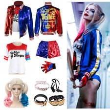 Adult Women Harley Quinn Suicide Squad Costume Halloween Cosplay Fancy Dress UK