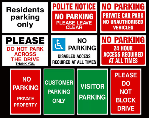 Metal parking signs 30cm - parking,