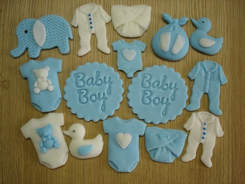 Blue white baby - blue, boy