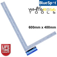 BlueSpot Framing Square Carpenters Steel 600mm x 400mm Rafters Metric Imperial