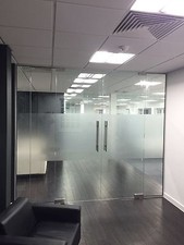Stock Size Glass Partitions available from stock - Best Toughened Glass Prices