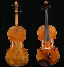 Great Violin 4/4 Full Size Guarneri Violin Antiqued Style Oil Varnish W-0902