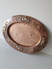 Arts & Crafts, Solid Copper, Joseph Sankey & Sons, Art Nouveau Charger Plate