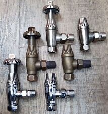 Traditional Antique Thermostatic Radiator Valves for Cast Iron Rads TRV Set RV