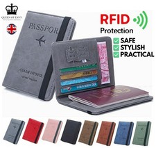 RFID Passport Holder Travel Wallet Passport Organiser Cover Cards PU Leather