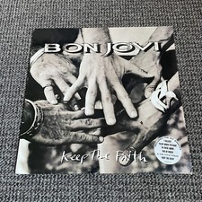 Bon Jovi – Keep The Faith Vinyl Record FIRST UK/EU Pressing BLACK 1992 Album LP