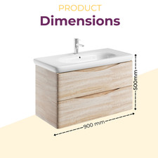 Light Ash Vanity Unit Round