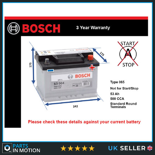 Car battery s3004 bosch - car, 065
